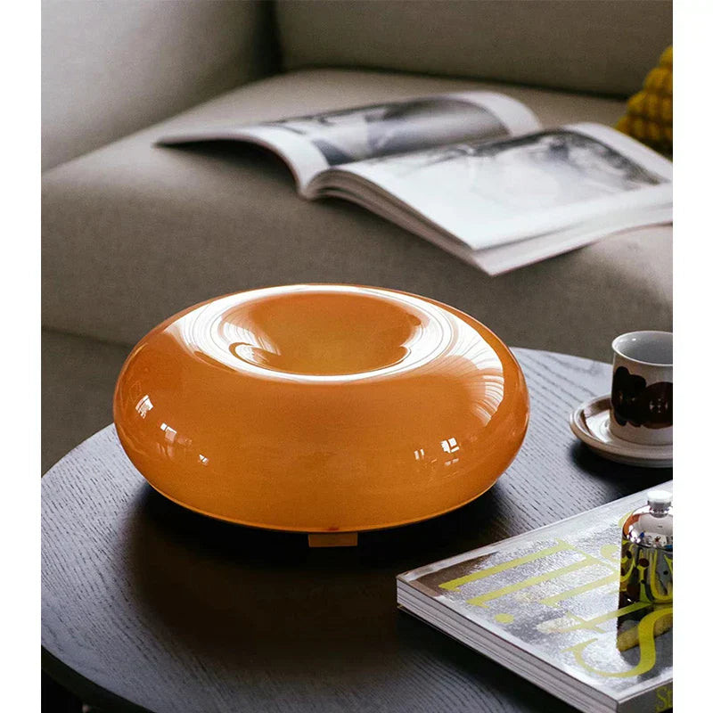 DecorBites™ Bauhaus Orange Glass Table Lamp for Bedroom Desk Touch Wall Lamp