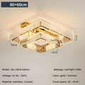DecorBites™ Crystal Chandelier LED Ceiling Light for Bedroom, Dimmable Luxury Foyer Lighting