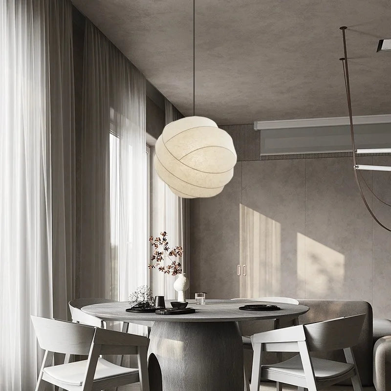 DecorBites™ Janpanses Silk Ball Pendant Light - Stylish Pholc Turner Pendant Lamp for Home Decor