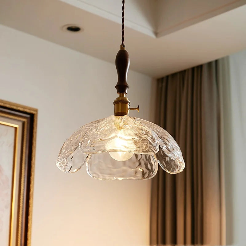 DecorBites™ Clear Glass Pendant Lamp Japanese Style LED Hanging Lights