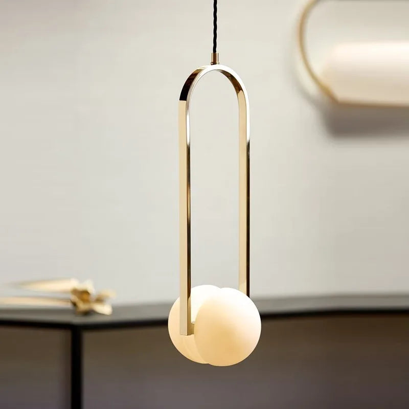 DecorBites™ Golden Chandelier LED Pendant Lights Iron Glass Decorative Lighting