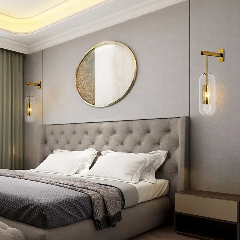 DecorBites™ Glass Wall Art Light: Modern Loft Style Decor for Living Room, Bathroom, Dining Room