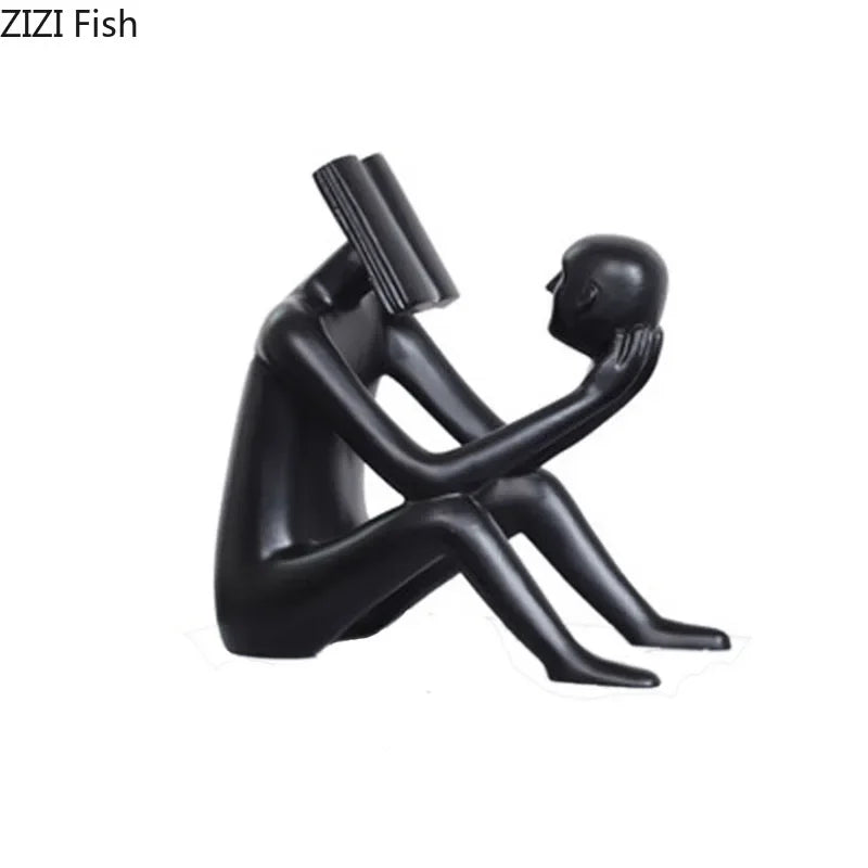 DecorBites™ Abstract Figure Sculpture Creative Resin Decor for Room Aesthetic Appeal