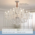 DecorBites™ Crystal Chandelier LED Candle K9 Crystal Lamp for Living Dining Bedroom Shop