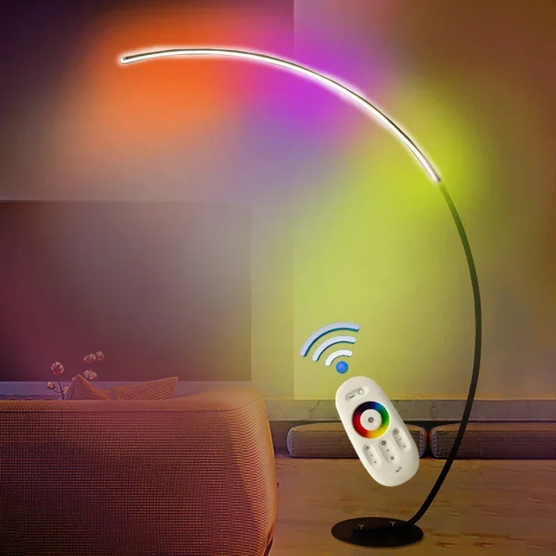 DecorBites™ Black LED Dimming Floor Lamp for Bedroom and Living Room