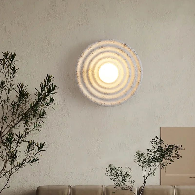 DecorBites™ Japanese Style Round Circle LED Wall Lamp for Bedroom and Living Room