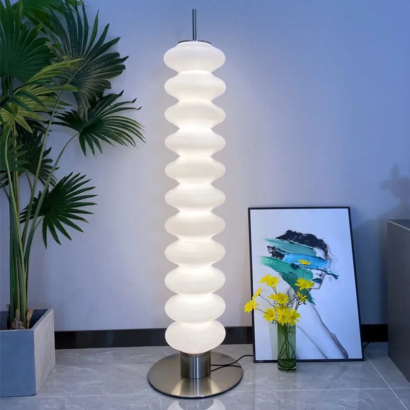DecorBites™ LED Gourd Sanding Floor Lamp: Nordic Design for Living Room, Bedroom & Shop