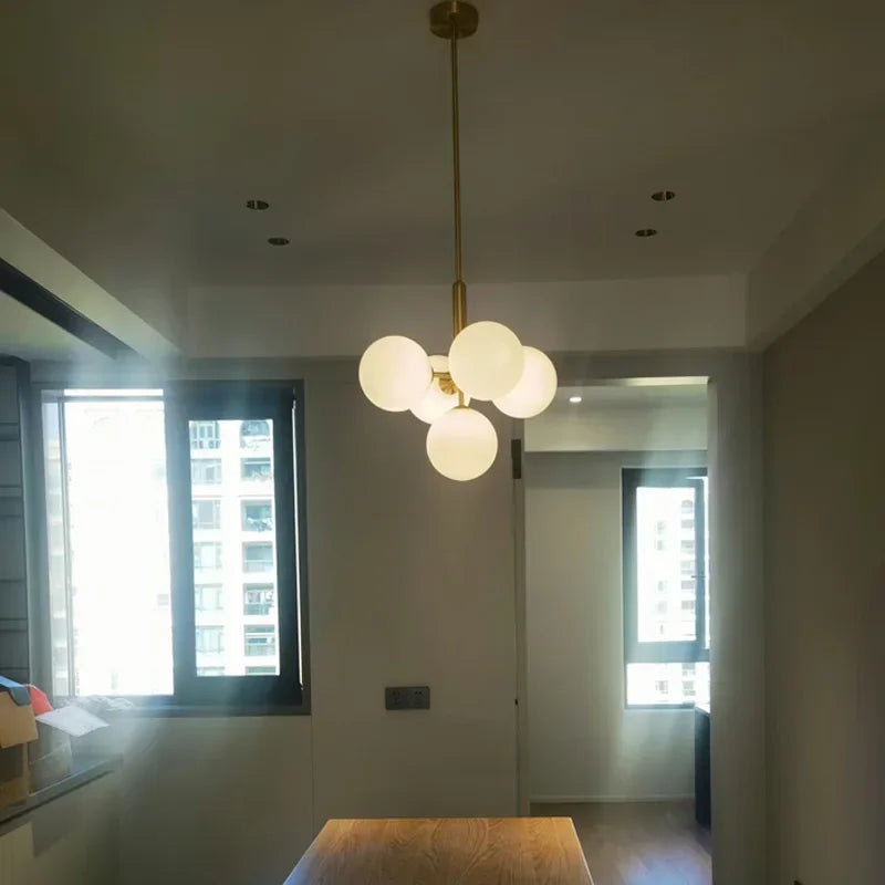 DecorBites™ Elegant Glass Chandelier for Living Room Dining Decor