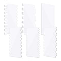 DecorBites™ Cake Cream Scrapers: Saw Tooth Smoother Contour Pastry Dessert Baking Tools