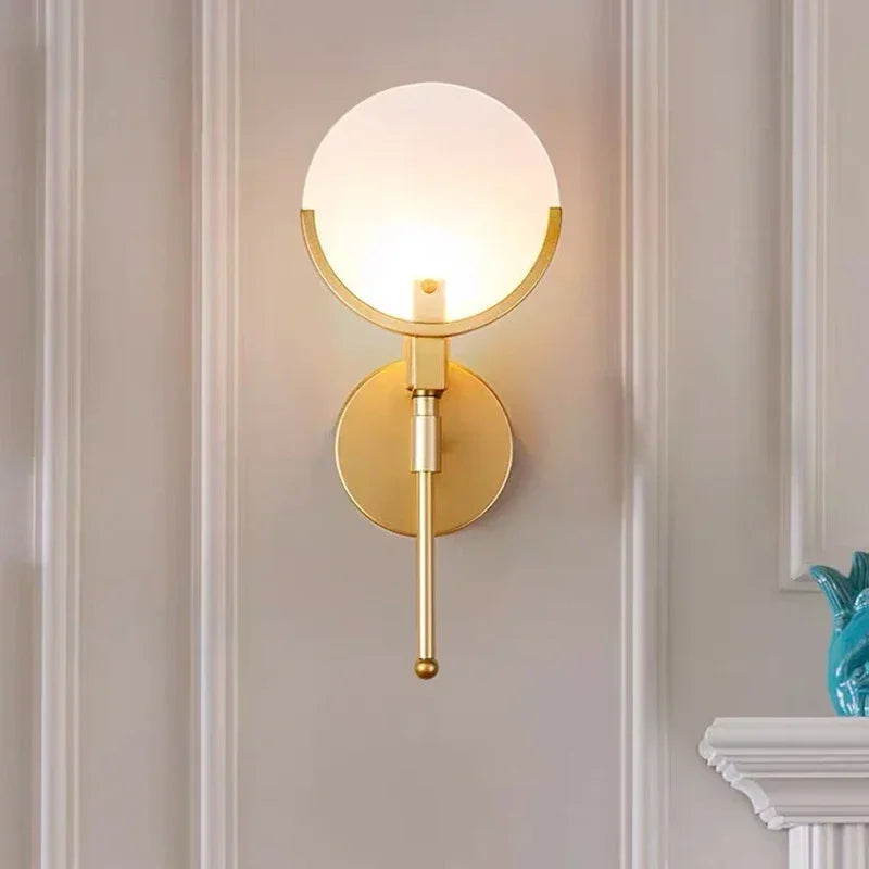 DecorBites™ Marble & Copper Wall Lamp for TV Background, Restaurants, Bedroom - Luxury Decor
