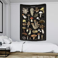 DecorBites™ Black Mushroom Mystical Tapestry Wall Hanging for Boho Home Decor