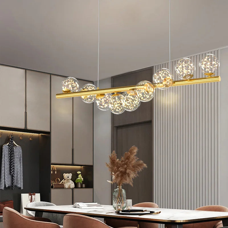 DecorBites™ Glass Balls G9 LED Chandelier for Dining Room & Kitchen