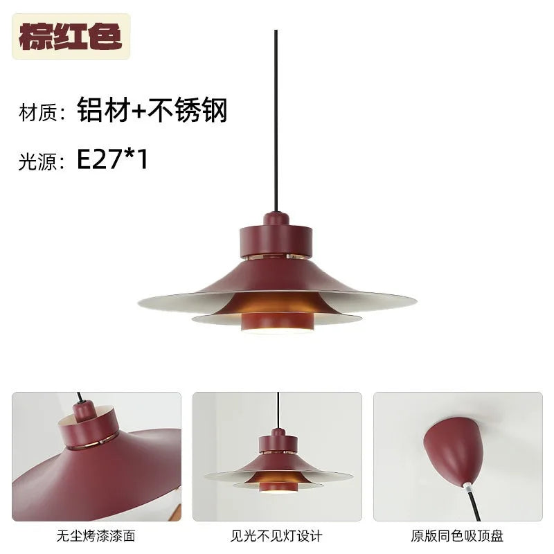 "DecorBites™ Modern Flying Saucer Pendant Light - French Atmosphere Horn Hanging Lamp"