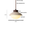 DecorBites™ LED Pendant Light: Japanese Style, Yellow Travertine Wood, Adjustable Hanging Lamp