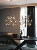 DecorBites™ Contemporary Iron Glass Chandelier for Stylish Foyer Lighting