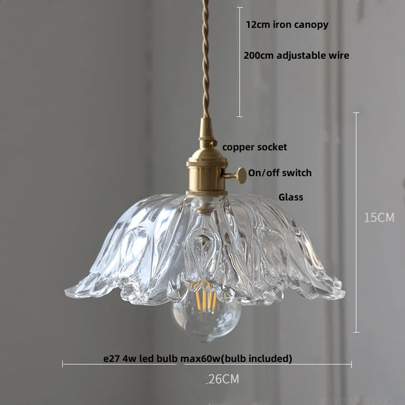 DecorBites™ Clear Glass LED Pendant Light - Modern Nordic Design - Adjustable Hanging Lamp