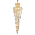 DecorBites™ LED Rotating Staircase Chandelier for Luxurious Duplex Living & Villa Décor