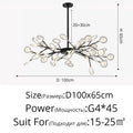 DecorBites™ Branch Shape Firefly Ceiling Chandelier G4 Led Lighting Indoor Hanging Lamp