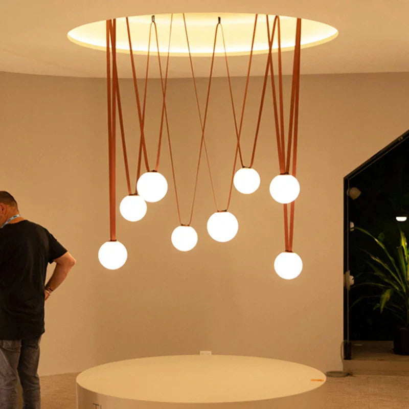 DecorBites™ Glass Ball Pendant Light for Living Room Dining Stair Lighting