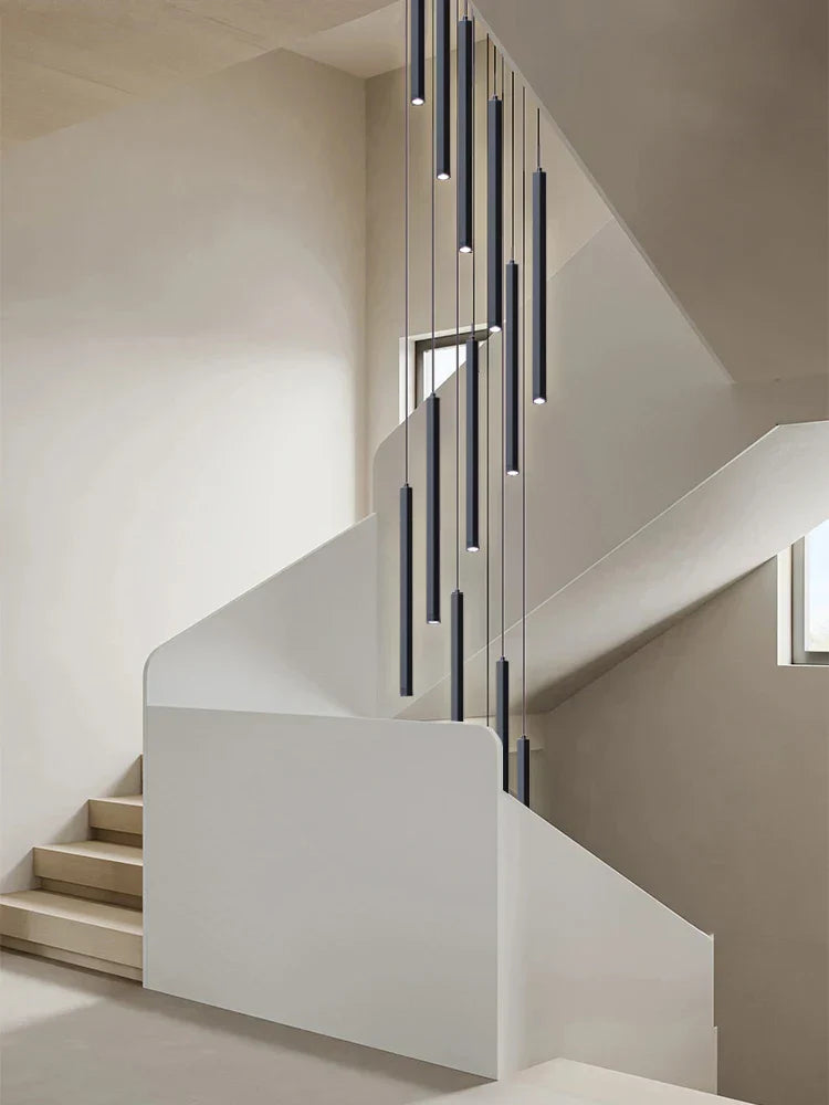 DecorBites™ LED Chandelier Stairs Pendant Ceiling Lamp for Hotel Lobby Decor