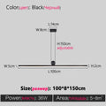 DecorBites™ LED Pendant Lights Modern Chandelier Aluminum Acrylic Lamp for Restaurant Office