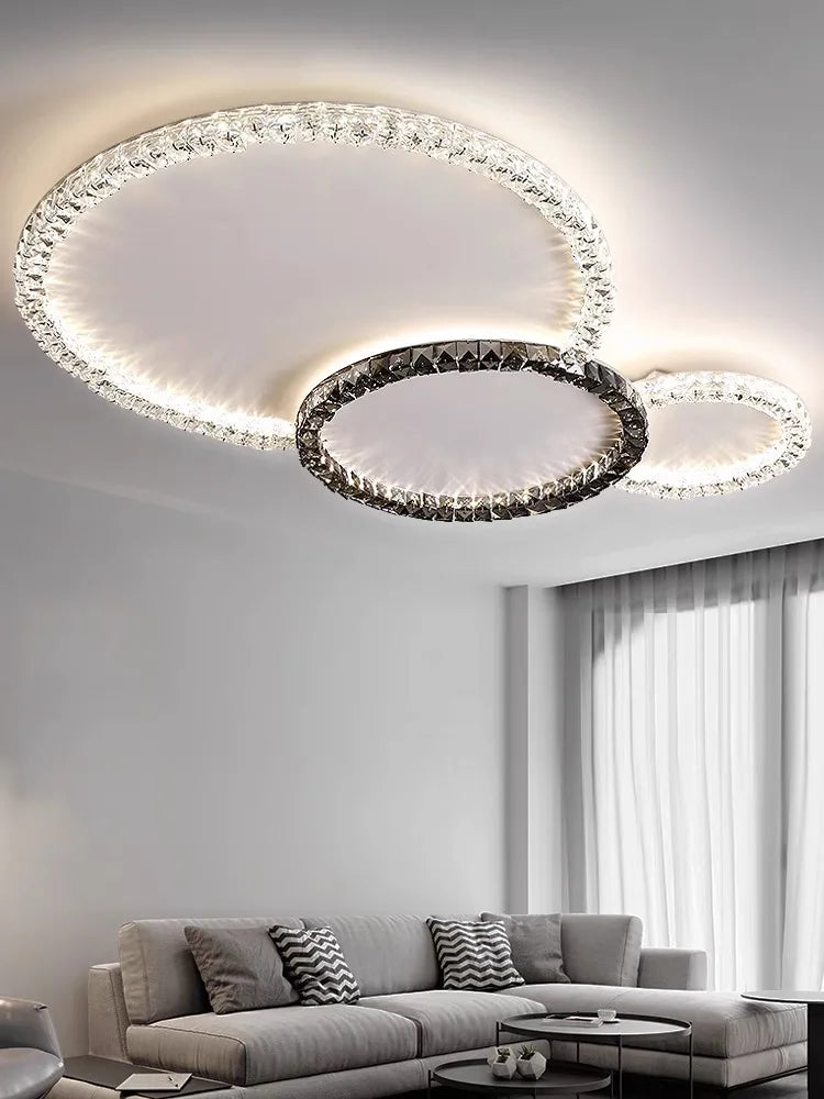 DecorBites™ Crystal Ceiling Lights LED Chandelier for Living Room Bedroom
