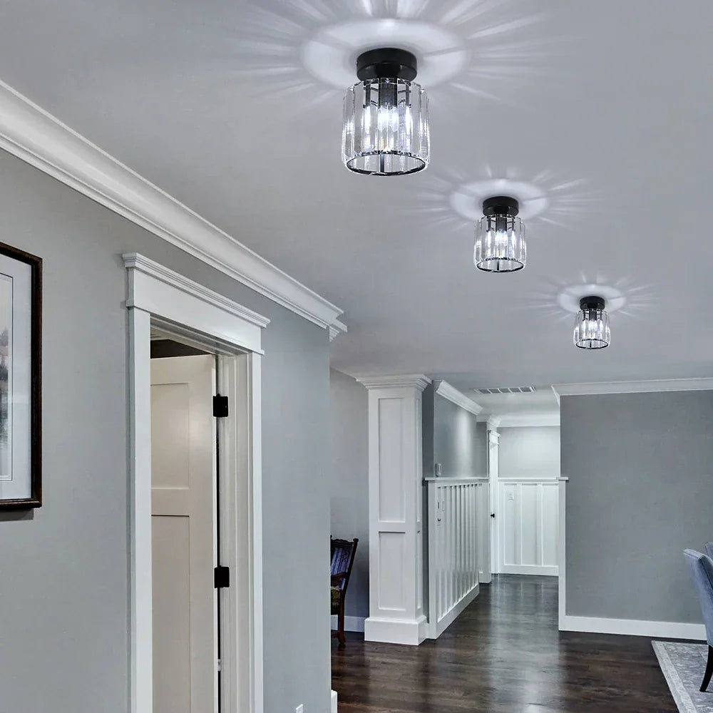 DecorBites™ Crystal Chandelier Ceiling Light for Modern Living Room Decor