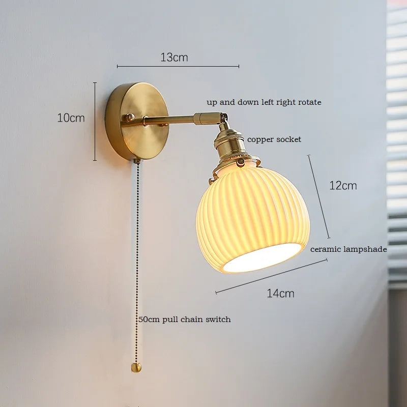 DecorBites™ Ceramic LED Wall Light for Home Indoor Decor Bedroom Bathroom Mirror