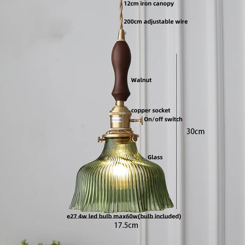 DecorBites™ Clear Glass LED Pendant Light Fixture for Modern Home Decor