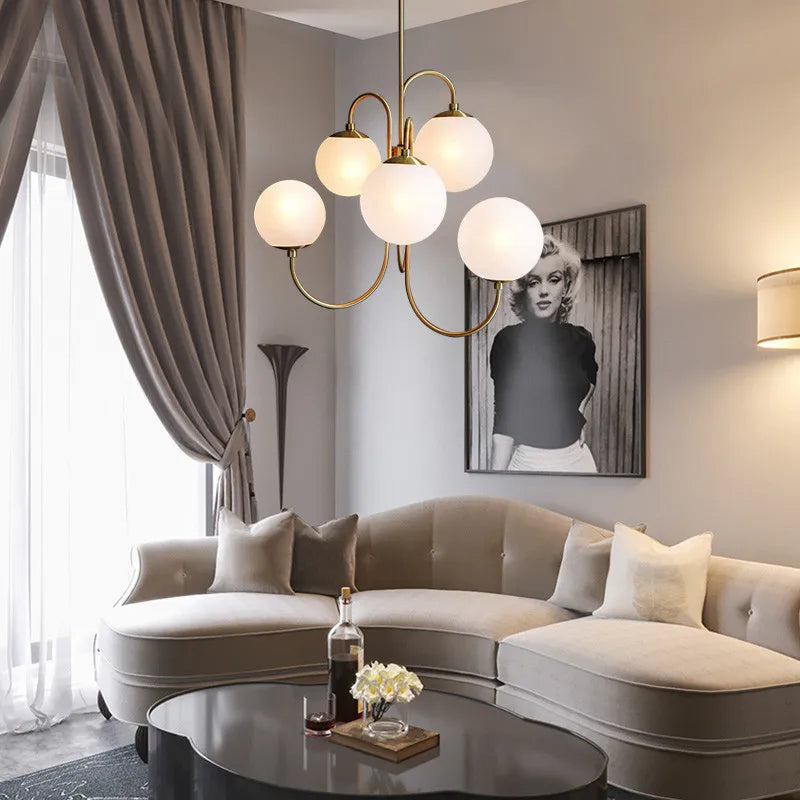 DecorBites™ Glass Balls Chandelier Pendant Light for Living Dining Room
