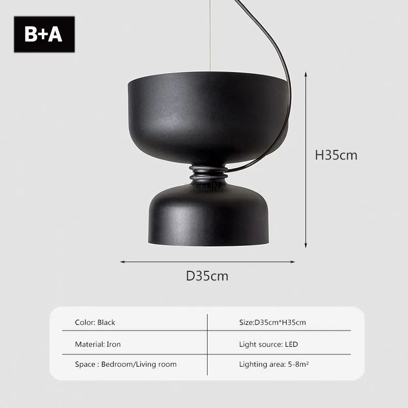 DecorBites™ LED Pendant Light: Minimalist Iron Fixture for Bedroom, Living Room, Restaurants & Bars