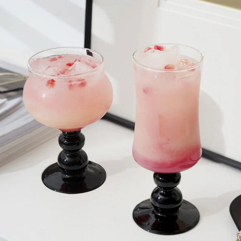 DecorBites™ 400ml Goblet Glass Coffee Cup Drinkware Tea Mug Heat-Resistant Water Cup.