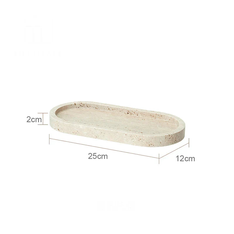 DecorBites™ Calacatta Marble Vanity Tray for Perfume Candles Jewelry Luxury Home Decor