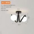 DecorBites™ Black Gold Glass Ceiling Light: Modern Minimalist Indoor Lighting for Entryway Balcony