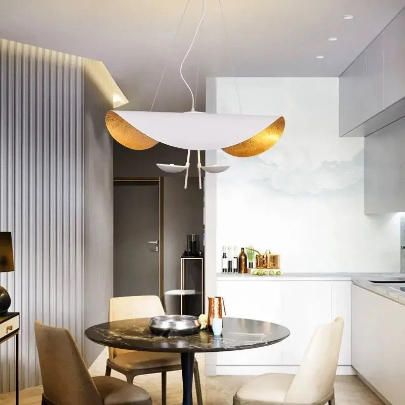 DecorBites™ LED Saucer Ceiling Chandelier: Modern & Atmospheric Living Room Pendant Light