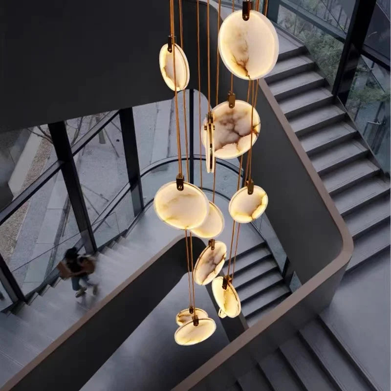 DecorBites™ LED Marble Ceiling Pendant Lamp, Modern Interior Lighting for Living Room