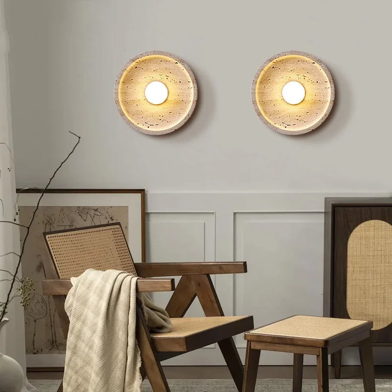 DecorBites™ LED Stone Wall Lamp Modern Nordic Mirror Light for Home Decor