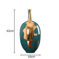 DecorBites™ Gold Ceramic Vase | Modern Design | Desk Decor | Shiny Porcelain | Floral Vases