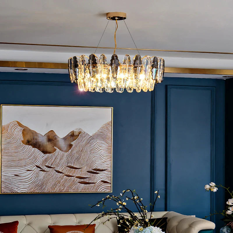 DecorBites™ Crystal Chandelier Pendant Light for Living Room Bedroom Foyer