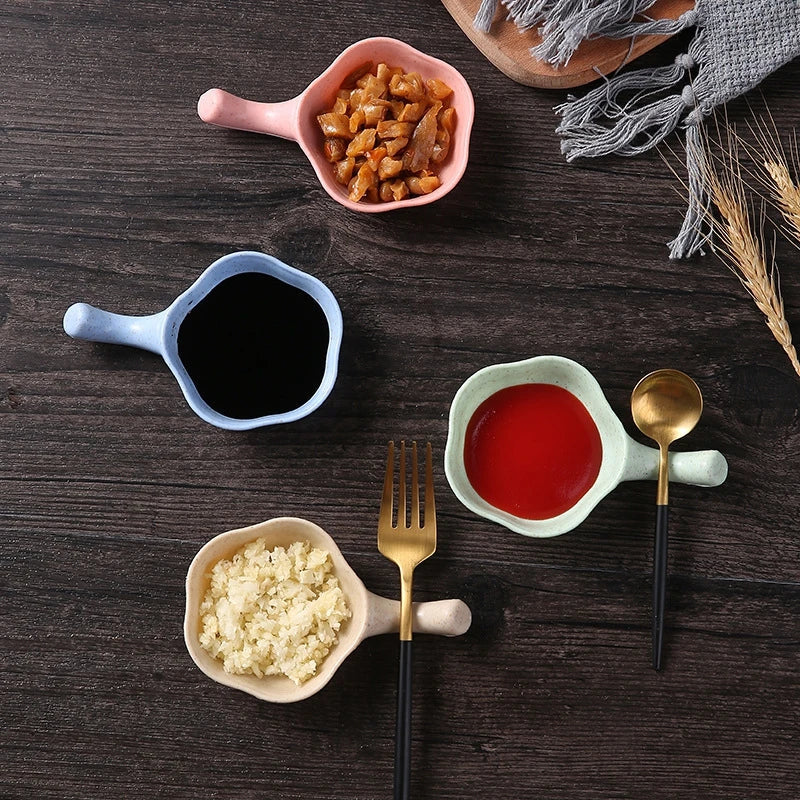 DecorBites™ Ceramic Milk Cup Creamer Jug & Seasoning Dish with Handle