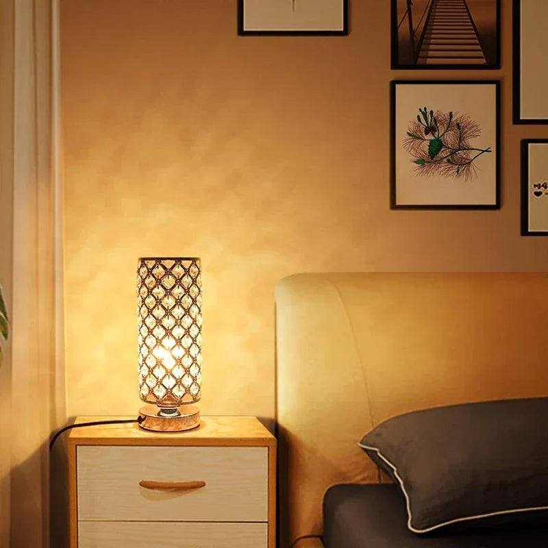 DecorBites™ Crystal Touch Bedside Lamp Dimmable USB Charging Eye-Protection Design
