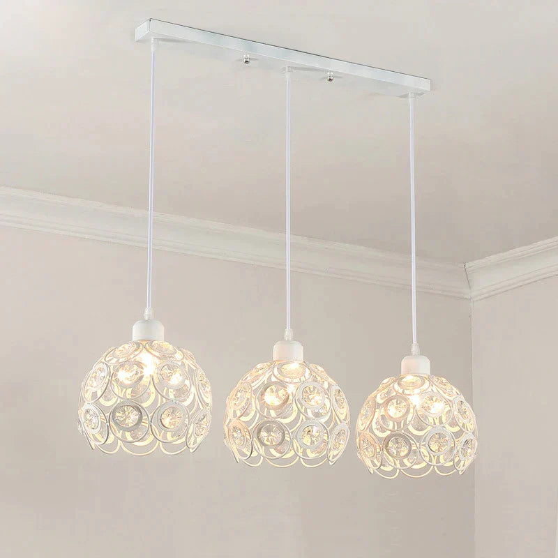 DecorBites™ Crystal Triple Pendant Lamp: Modern Nordic Design for Dining Room, Bedroom, Bar Counter