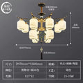 DecorBites™ Chinese Zen Chandelier for Home, Hotel, and Restaurant Living Room Lighting