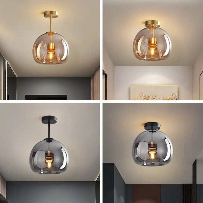 DecorBites™ LED Glass Ceiling Chandeliers for Home Indoor Lighting