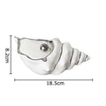 DecorBites™ Conch Ashtray: Silver Plated Desk Decoration & Windproof Ceramic Smoking Accessory