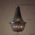 DecorBites™ Black Tassel Ceiling Chandelier: Designer Dimmable Home Decor for Living Room