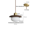 DecorBites™ LED Hanging Lamp Copper Walnut Wood Pendant Light