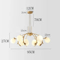 DecorBites™ LED Chandelier Lighting for Living Room Bedroom Dining Room Décor
