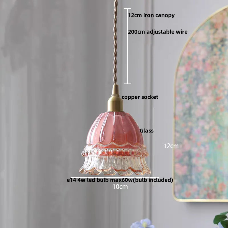 DecorBites™ Copper Glass LED Pendant Lamp: Modern Nordic Kitchen Dining Room Lighting