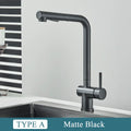 DecorBites™ Brushed Nickel Pull Out Kitchen Faucet Stainless Steel Tap Deck Install